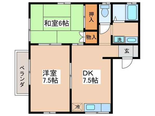 ジュネス東の物件間取画像